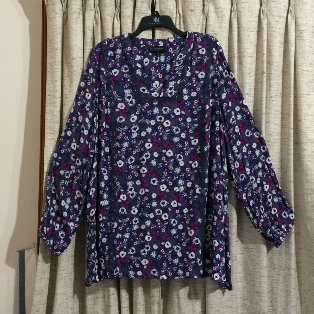 Lane Bryant Floral Long Sleeve Tunic
